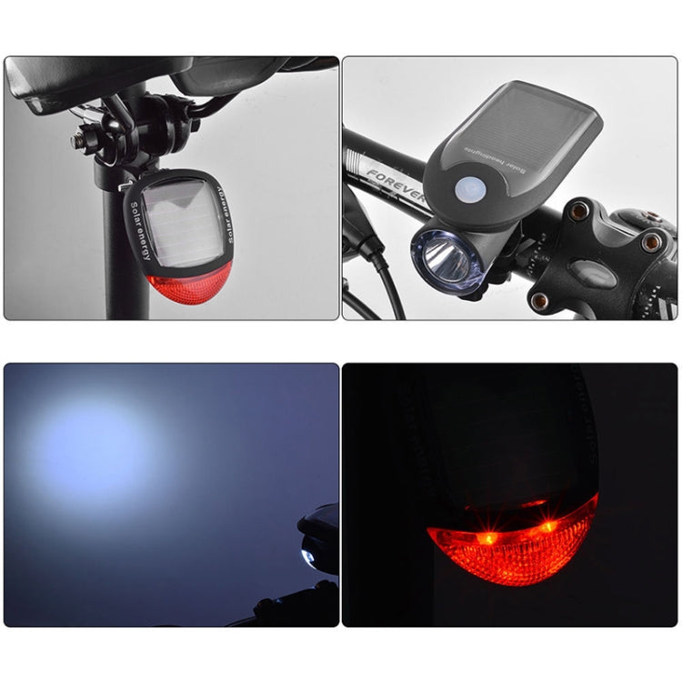 2 PCS 3W 240LM USB Solar Energy Motorcycle / Bicycle Light Set, Front Light+Back Light