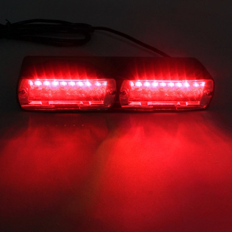 DC 12V 4.2W 16LEDs Crystal Lamp Beads Car Windshield Warning Lamp 18 Flash Patterns(Adjustable)