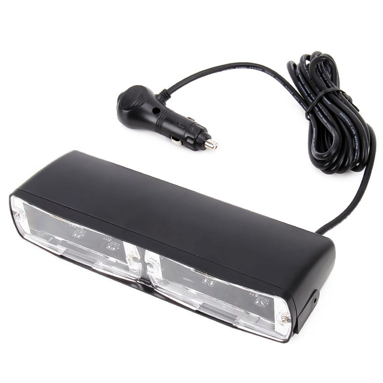 DC 12V 4.2W 16LEDs Crystal Lamp Beads Car Windshield Warning Lamp 18 Flash Patterns(Adjustable)