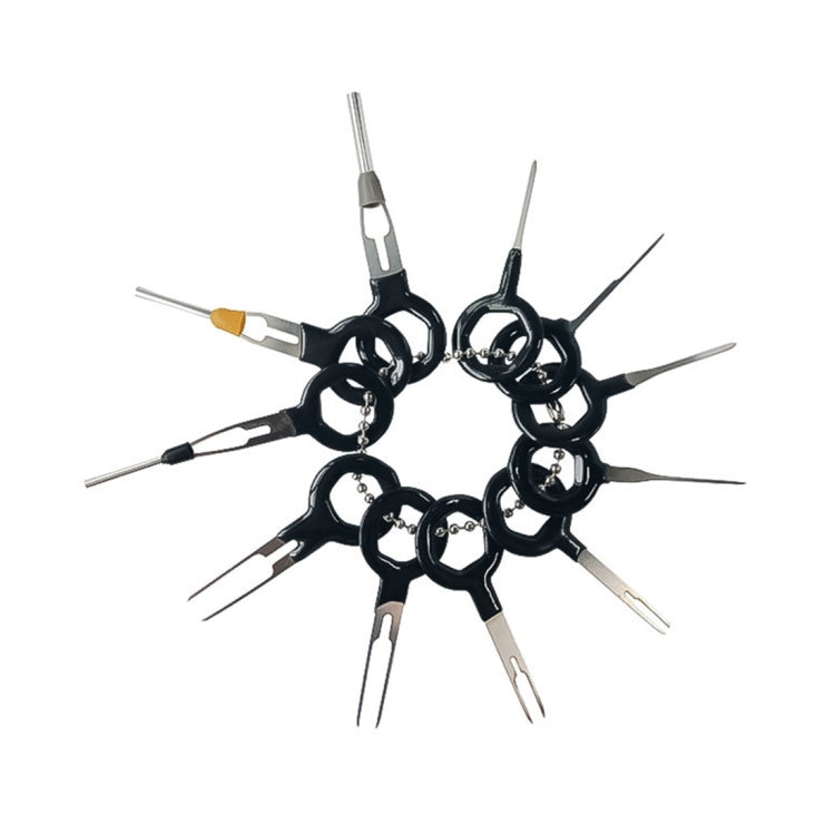 Auto Car Plug Circuit Board Wire Harness Terminal Extraction Pick Connector Crimp Pin Back Needle Remove Tool, 11 PCS