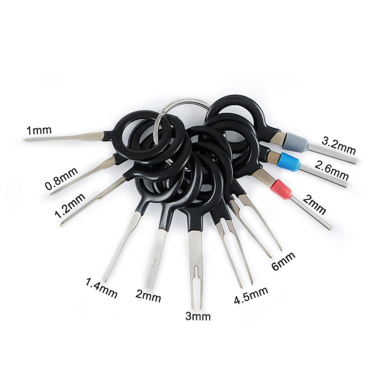 Auto Car Plug Circuit Board Wire Harness Terminal Extraction Pick Connector Crimp Pin Back Needle Remove Tool, 11 PCS