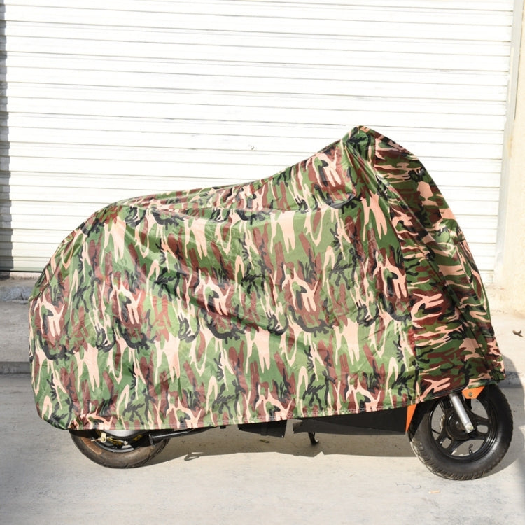 190T Polyester Taffeta All Season Waterproof Sun Motorcycle Mountain Bike Cover Dust & Anti-UV Outdoor Camouflage Bicycle Protector, Size: XL — CMS5410DA