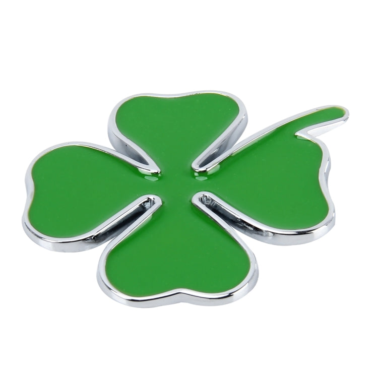 Four Leaf Clover Herb Luck Symbol Badge Emblem Labeling Sticker Styling Car Dashboard Decoration, Size: 7.5*6cm