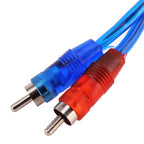 Car AV Audio Video 1 Female to 2 Male Aluminum Extension Cable Wiring Harness, Cable Length: 26cm