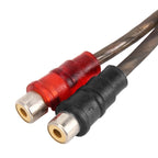 Car AV Audio Video 2 Female to 1 Male Copper Extension Cable Wiring Harness, Cable Length: 26cm