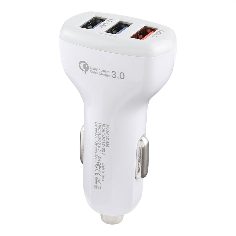 LZ-429 QC3.0 2.4A Three USB Ports Smart Quick Car Charger — view 8