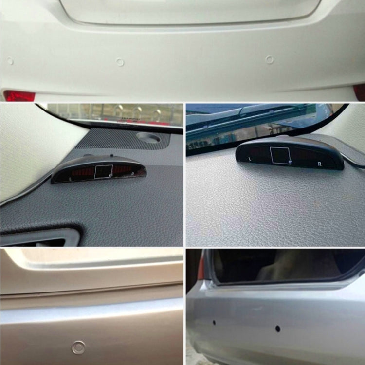 Car Voice Prompt Reverse Backup Radar System - Premium Quality 4 Parking Sensors Car Reverse Backup Radar System with LCD Display