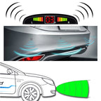 Car Voice Prompt Reverse Backup Radar System - Premium Quality 4 Parking Sensors Car Reverse Backup Radar System with LCD Display