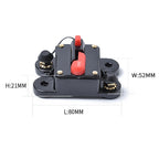 80A DC 12-24V Car Audio Stereo Circuit Breaker Automatic Reset Fuse Holder