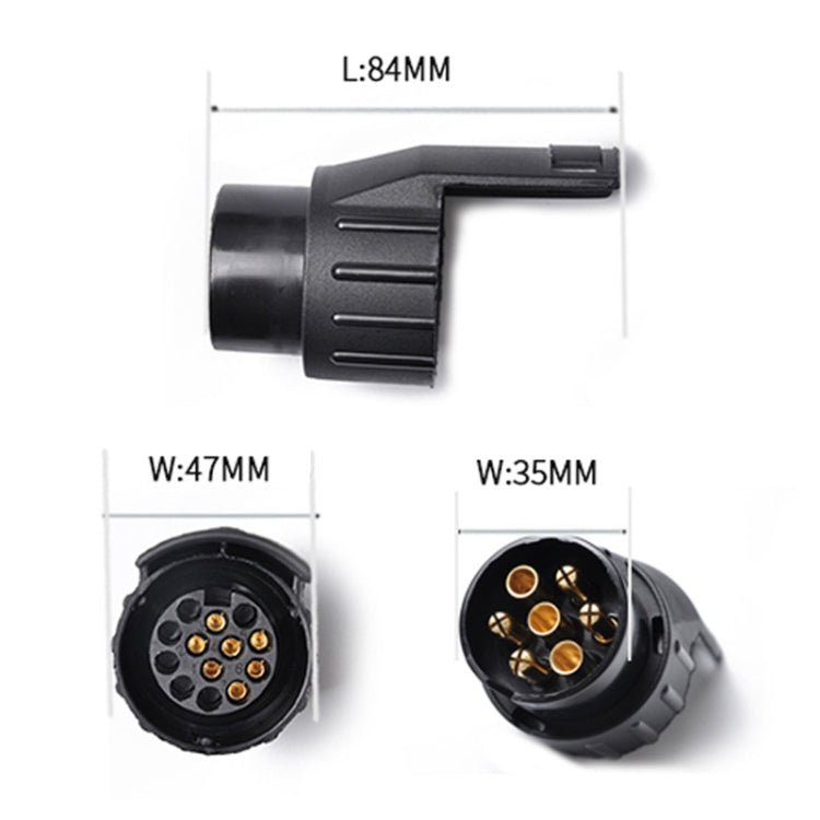 12V 7Pin to13Pin Car Plug Socket Wiring Connector Adapter Car Plug Socket for Trailer / Truck / Bus, EU Plug
