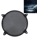 Car Auto Metal Mesh Black Round Hole Subwoofer Loudspeaker Protective Cover Mask Kit with Fixed Holder, 12 Inch
