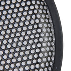 Car Auto Metal Mesh Black Round Hole Subwoofer Loudspeaker Protective Cover Mask Kit with Fixed Holder, 12 Inch