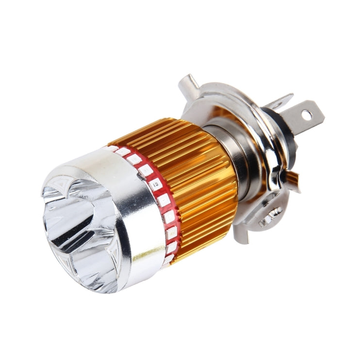 H4 9W 900 LM 6000K Static + Strobe Light Motorcycle Headlight Lamp with 3 COB White Light Lamps and Red Light+Pink Light+Blue Light LED Lamps, DC 12V