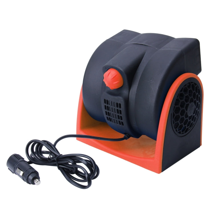 HX-T302 DC 24V 7W Portable Vehicle Cooling Fan Low Noise Silent Cooler Air Conditioner, 2 Speeds Adjustable, Random Color Delivery