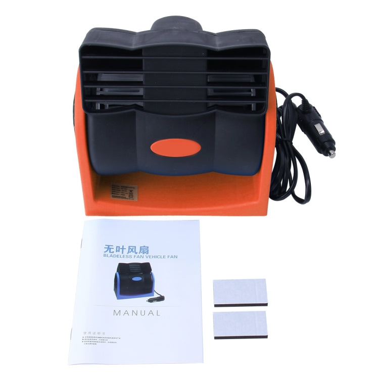 HX-T302 DC 24V 7W Portable Vehicle Cooling Fan Low Noise Silent Cooler Air Conditioner, 2 Speeds Adjustable, Random Color Delivery