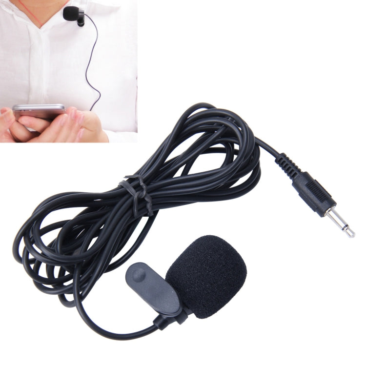 Car Audio Microphone 3.5mm Jack TS Plug Mono Mic Mini Wired External Clip Microphone Player for Auto DVD Radio, Cable Length: 2.0m
