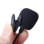 Car Audio Microphone 3.5mm Jack TS Plug Mono Mic Mini Wired External Clip Microphone Player for Auto DVD Radio, Cable Length: 2.0m