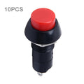10 PCS Car Auto Universal DIY 2 Pin Round Cap OFF- ON Push Button