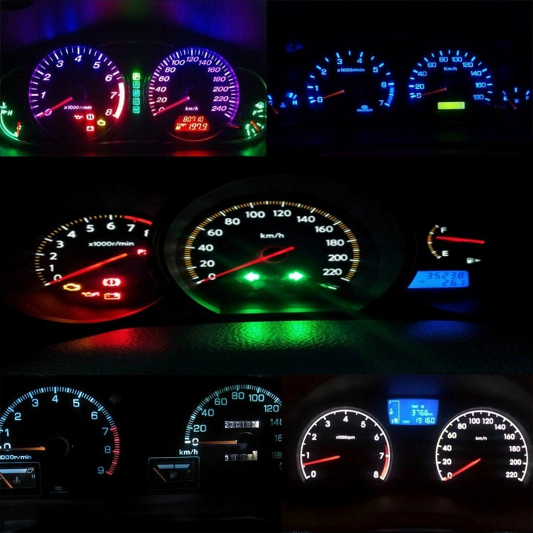 10PCS 2W T4.2 Wedge Instrument Panel LED Light Dashboard Gauge Cluster Indicator Lamp Bulb