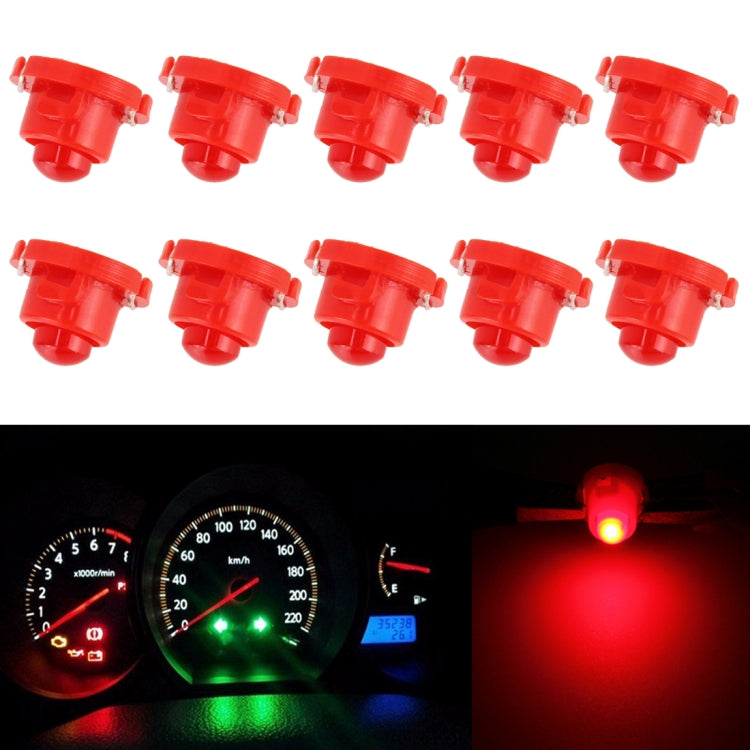 10PCS 2W T4.7 Wedge Instrument Panel LED Light Dashboard Gauge Cluster Indicator Lamp Bulb, 2W T4.7
