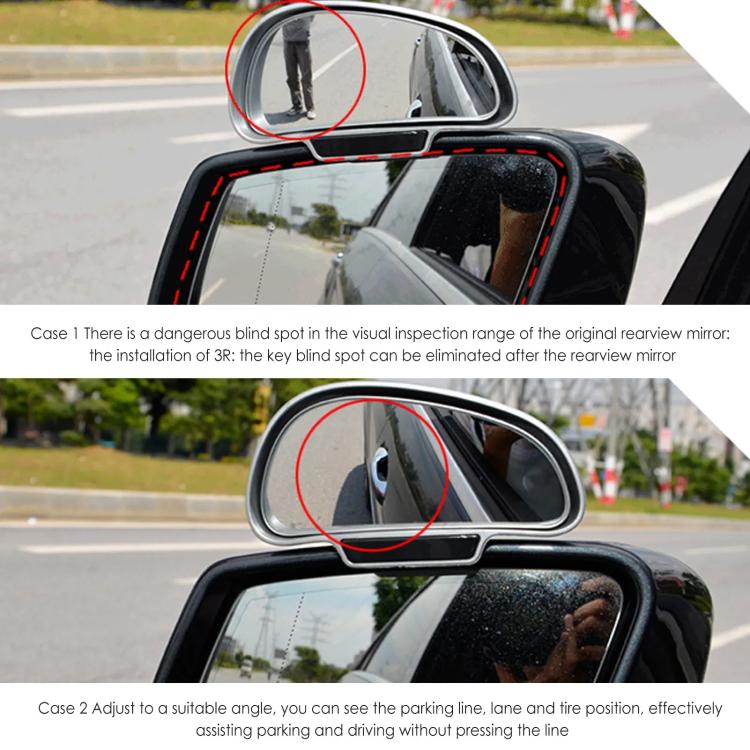 3R-092 Car Blind Spot Right Rear View Wide Angle Adjustable Mirror