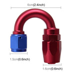 Pipe Joints 180 Degree Swivel Oil Fuel Fitting Adaptor Oil Cooler Hose Fitting Aluminum Alloy AN6 Curved Fitting Car Auto Accessories