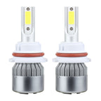 2 PCS 9007 18W 1800 LM 6000K IP68 Casnbus Constant Current Car LED Headlight with 2 COB Lamps, DC 9-36V