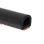 Small D-shaped Car Noise Reduction Sealing Strip with Sticker, Length: 5m