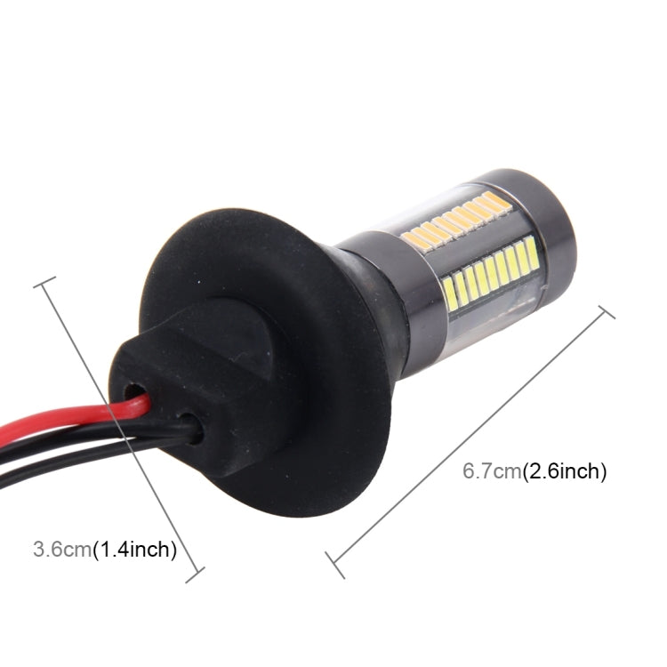 2PCS 1156/Ba15s 5W 300LM 66LEDs SMD-4014 Car Tail Bulb Turn Signal Auto Reverse Lamp Daytime Turn Running Light Car Source (White Light+ Yellow Light), Cable Lenght:1 m