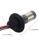 2PCS 1156/Ba15s 5W 300LM 66LEDs SMD-4014 Car Tail Bulb Turn Signal Auto Reverse Lamp Daytime Turn Running Light Car Source (White Light+ Yellow Light), Cable Lenght:1 m