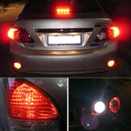 2PCS 1156/Ba15s 5W 300LM 66LEDs SMD-4014 Car Tail Bulb Turn Signal Auto Reverse Lamp Daytime Turn Running Light Car Source (White Light+ Yellow Light), Cable Lenght:1 m