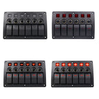 Switches Combination Switch Panel with Light and Projector Lens for Car RV Marine Boat, 3Pin 6 Way — view 5