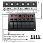 Switches Combination Switch Panel with Light and Projector Lens for Car RV Marine Boat, 3Pin 6 Way — view 6