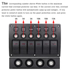 Switches Combination Switch Panel with Light and Projector Lens for Car RV Marine Boat, 3Pin 6 Way — view 7