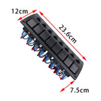 Switches Combination Switch Panel with Light and Projector Lens for Car RV Marine Boat, 3Pin 8 Way