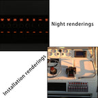 Switches Combination Switch Panel with Light and Projector Lens for Car RV Marine Boat, 3Pin 8 Way