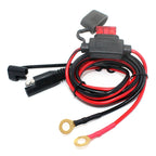 Motorcycle 5V 2.1A Waterproof USB Charger Kit SAE to USB Adapter, with Extension Harness