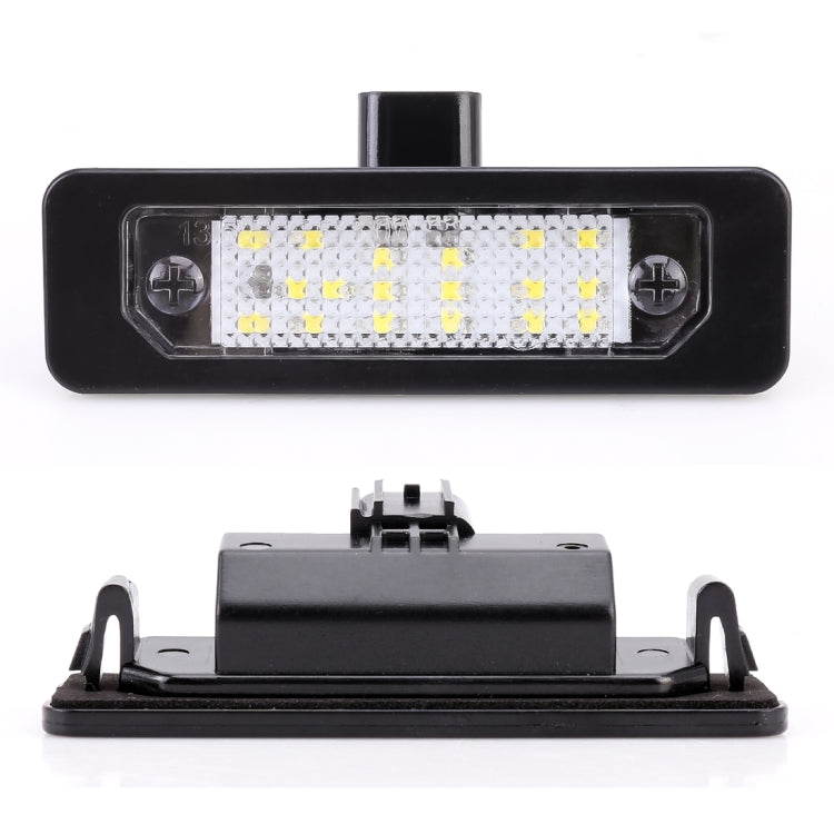 2 PCS DC 12V 3W 150LM 6000K LED License Plate Light 18LEDs SMD-3528 Bulbs Lamps for Ford Mustang 2010-2014