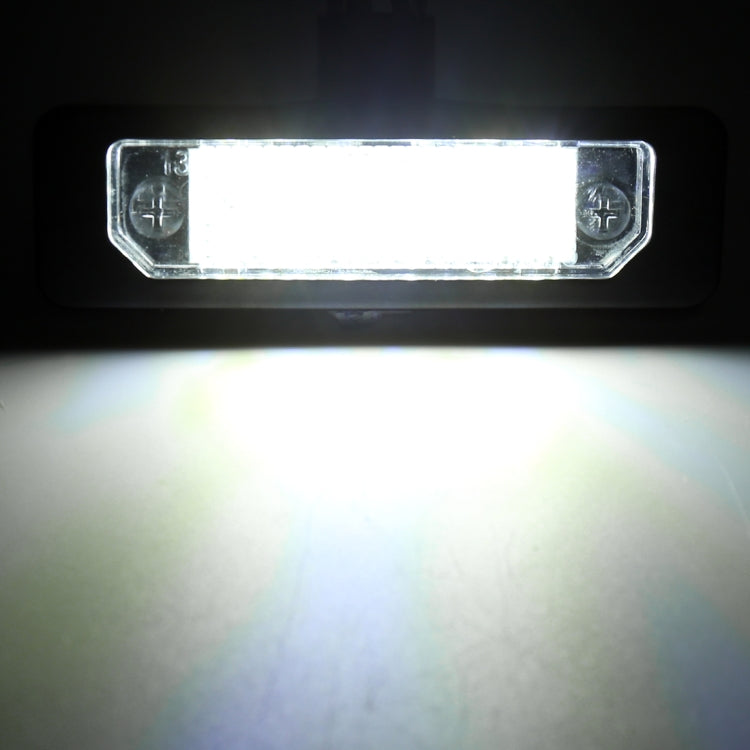 2 PCS DC 12V 3W 150LM 6000K LED License Plate Light 18LEDs SMD-3528 Bulbs Lamps for Ford Mustang 2010-2014