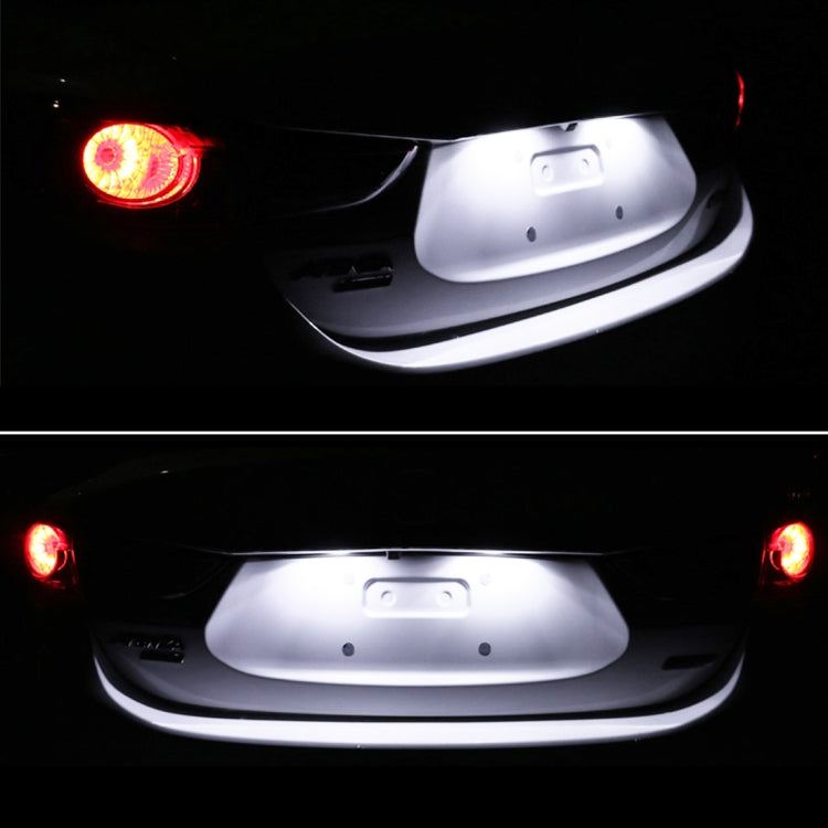 2 PCS DC 12V 3W 150LM 6000K LED License Plate Light 18LEDs SMD-3528 Bulbs Lamps for Ford Mustang 2010-2014