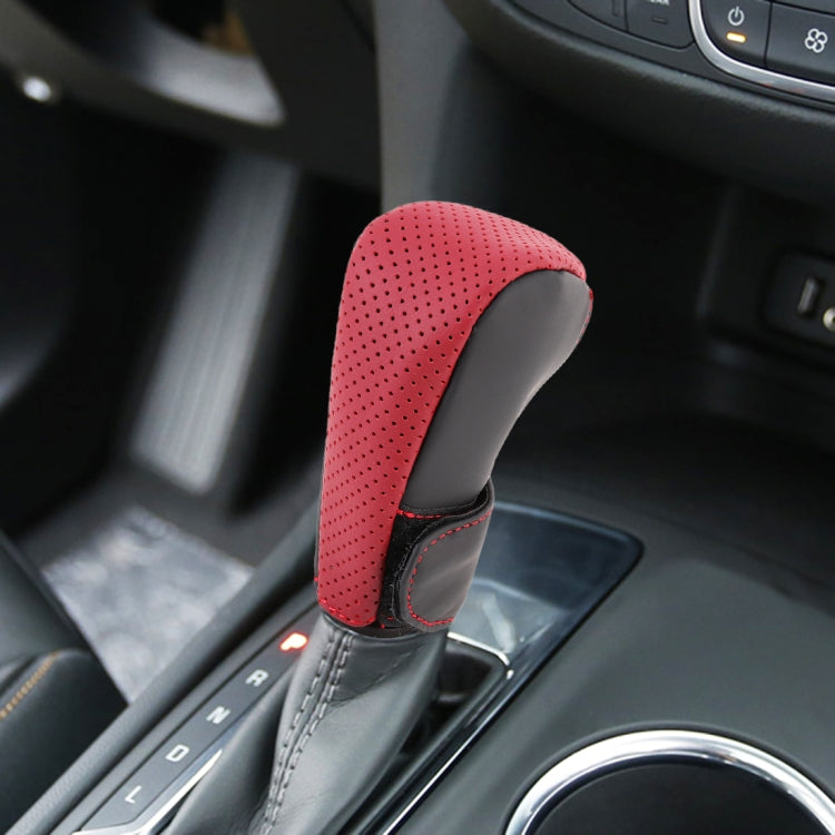 Universal Nonslip Breathable Genuine Leather Car Gear Shift Knob Cover — view 10