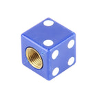 4 PCS Plastic Plated Dice Shape Universal Tire Valve Stem Cap, Dice Shape 6