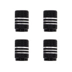 4PCS Metal Plated Circular Shape Universal Tire Valve Stem Cap With White Diamond