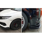 2 PCS Universal Fit Car Front Bumper Spoiler Lip Splitter Diffuser SUV ABS Front Shovel, Length: 62cm