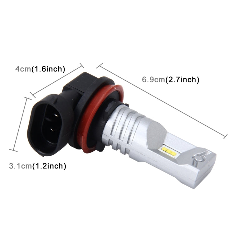 H8/H11 60W 900 LM 6000K Car Fog Lights with 6 CSP Lamps, DC 12V