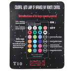 2 PCS T10 2W Auto Flash Strobe Fade Smooth Remote Controlled Colorful LED Clearance Decorative Light, DC 12V