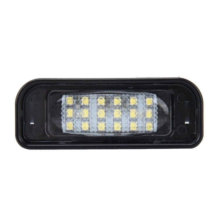 2 PCS License Plate Light with 18 SMD-3528 Lamps with Canbus for Mercedes-Benz W220, 2W 120LM, 6000K, DC12V(White Light)