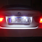 2 PCS License Plate Light with 18 SMD-3528 Lamps with Canbus for Mercedes-Benz W220, 2W 120LM, 6000K, DC12V(White Light)