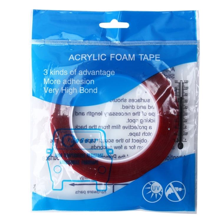 1mm Thickness Acrylic Foam Double Sided Adhesive Sticker Tape, 5m x 1cm