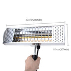 1000W Handheld Heat Light Infrared Dryer Spray Paint Heating Curing Lamp Baking Booth Heater, Cable Length: 2m EU Plug